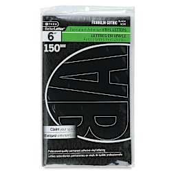 Westcott BetterLetter Self-Adhesive Vinyl Letters – 6” Permanent Letters, Franklin Gothic, Black