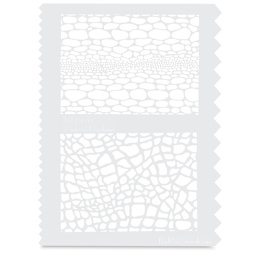 Airbrush Face and Body Stencils - Front view of Reptiliana stencil