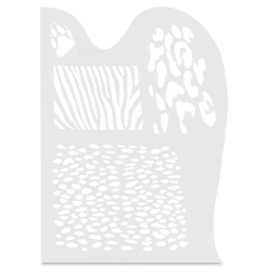 Airbrush Face and Body Stencils - Front view of Animalia stencil