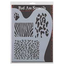 Airbrush Face and Body Stencils - Front view of package of Animalia stencil