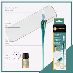Manuscript Glass Dip Pen Set, contents guide