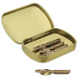 Manuscript Nib Storage Tin, open (nibs not included)