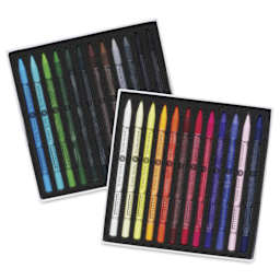 Sennelier Woodless Pastel Pencils - Set of 24, Assorted, open packaging