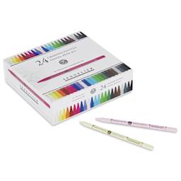 Sennelier Woodless Pastel Pencils - Set of 24, Assorted, two pencils outside of packaging