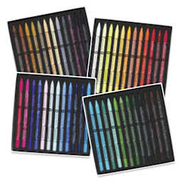 Sennelier Woodless Pastel Pencils - Set of 48, Assorted, open packaging