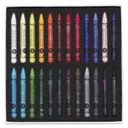 Sennelier Woodless Pastel Pencils - Set of 24, Assorted, Half Sticks, open packaging