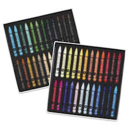 Sennelier Woodless Pastel Pencils - Set of 48, Assorted, Half Sticks, open packaging