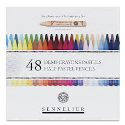 Sennelier Woodless Pastel Pencils - Set of 48, Assorted, Half Sticks, front of packaging