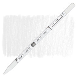 Sennelier Woodless Pastel Pencil - Intense White, pencil and swatch