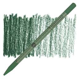 Sennelier Woodless Pastel Pencil - Leaf Green, pencil and swatch