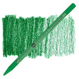 Sennelier Woodless Pastel Pencil - Forest Green, pencil and swatch
