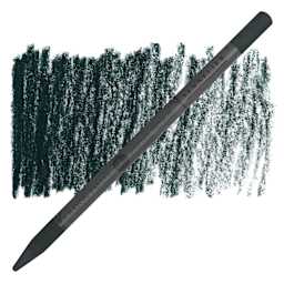 Sennelier Woodless Pastel Pencil - Black Green, pencil and swatch