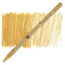 Sennelier Woodless Pastel Pencil - Amber, pencil and swatch