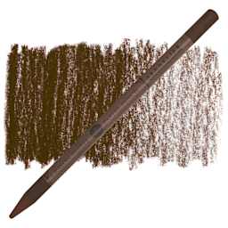 Sennelier Woodless Pastel Pencil - Bistre, pencil and swatch