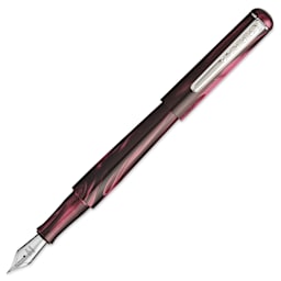 Tom Hessin Charles Collection Fountain Pen - Castle Claret, cap removed (image may show a different size nib)