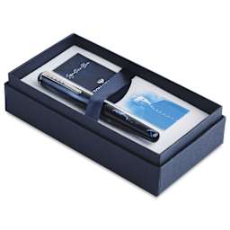 Tom Hessin Charles Collection Fountain Pen - Signature Blue, pen inside of the packaging