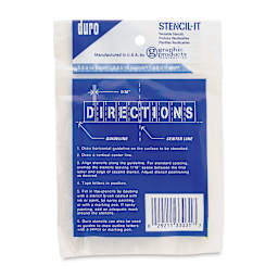 Oil Board Lettering Stencils - 1/2" Set - back of packaging