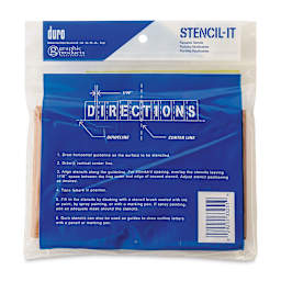 Oil Board Lettering Stencils - 3" Set - back of packaging