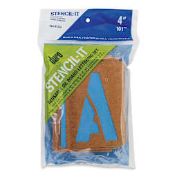 Oil Board Lettering Stencils - 4" Set - front of packaging