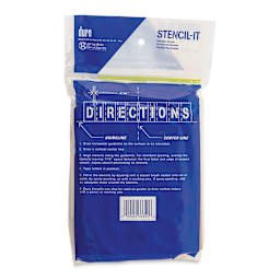 Oil Board Lettering Stencils - 5" Set - back of packaging