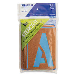 Oil Board Lettering Stencils - 5" Set - front of packaging