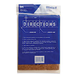 Oil Board Lettering Stencils - 10" Set - back of packaging