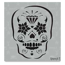 Stencil1 Stencil - Sugar Skull, 5-3/4'' x 6''