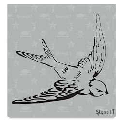 Stencil1 Stencil - Swallow, 5-3/4'' x 6''