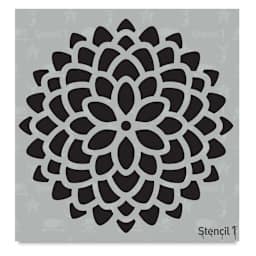 Stencil1 Stencil - Chrysanthemum, 5-3/4'' x 6''