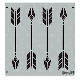 Stencil1 Stencil - Arrow, Repeat Pattern, 5-3/4'' x 6''