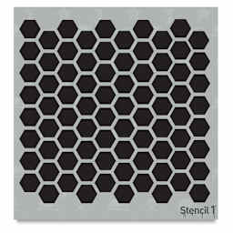 Stencil1 Stencil - Hexagon, Repeat Pattern, 5-3/4'' x 6''