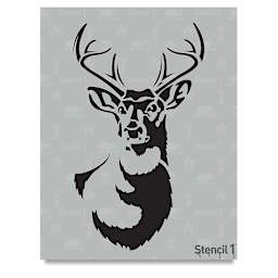 Stencil1 Stencil - Antlered Deer, 8-1/2'' x 11''