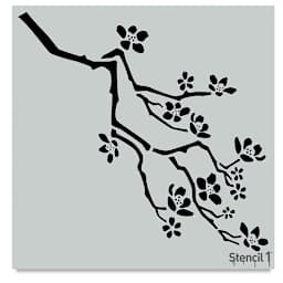 Stencil1 Stencil - Cherry Blossom, 11'' x 11''