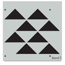 Stencil1 Stencil - Staggered Triangle, Repeat Pattern, 11'' x 11''