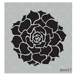 Stencil1 Stencil - Top view of Succulent Hens and Chicks Stencil