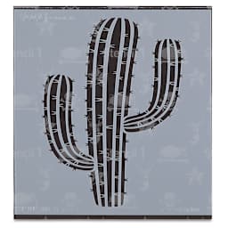 Stencil1 Stencil - Cactus, 5-3/4'' x 6''