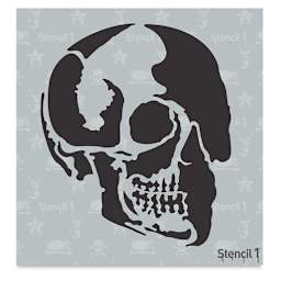 Stencil1 Stencil - Skull Profile, 5-3/4'' x 6''