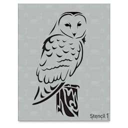 Stencil1 Stencil - Barn Owl, 8-1/2'' x 11''
