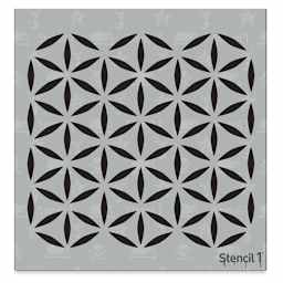 Stencil1 Stencil - Moroccan Petals, Repeat Pattern, 5-3/4'' x 6''