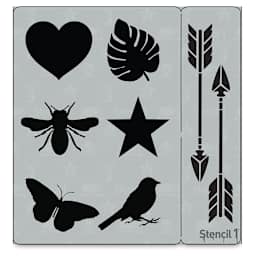 Stencil1 Stencil - Journal Icons, 5-3/4" x 6"