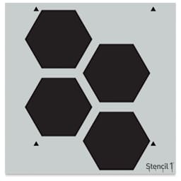 Stencil1 Stencil - Hexagon, Repeat Pattern, 11" x 11"