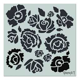 Stencil1 Stencil - Bouquet, Repeat Pattern, 11" x 11"