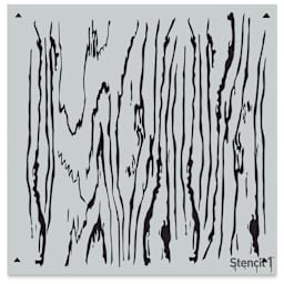 Stencil1 Stencil - Wood Grain, Repeat Pattern, 11" x 11"