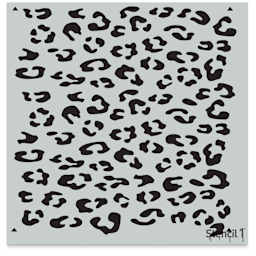 Stencil1 Stencil - Leopard, Repeat Pattern, 11" x 11"