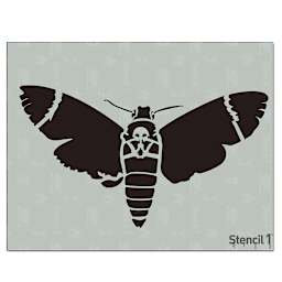 Stencil1 Stencil - Moth Skull, 8-1/2'' x 11''