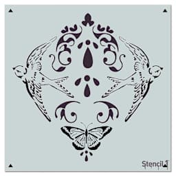 Stencil1 Stencil - Nature Damask, 11'' x 11''