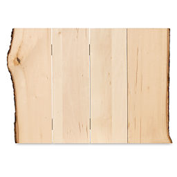 Walnut Hollow Basswood Bark Edge Panel - Front view of panel showing Bark edges
