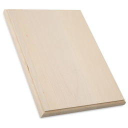 Walnut Hollow Basswood Plaques - Left angled view of Rectangular plaque showing thickness
