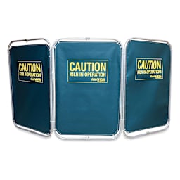 Kiln Safety Screen - Single 3 panel Green screen shown set up 