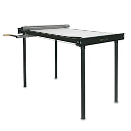 Brent SRC Slab Roller - Right angled view of slab roller with optional legs attached